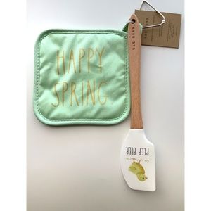 New RAE DUNN🐥HAPPY SPRING🐥Spatula&Potholder